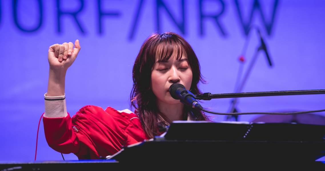 Higuchi Ai bei ihrem Live-Auftritt auf dem Japan-Tag Düsseldorf/NRW 2024. © Adrian Schmetz