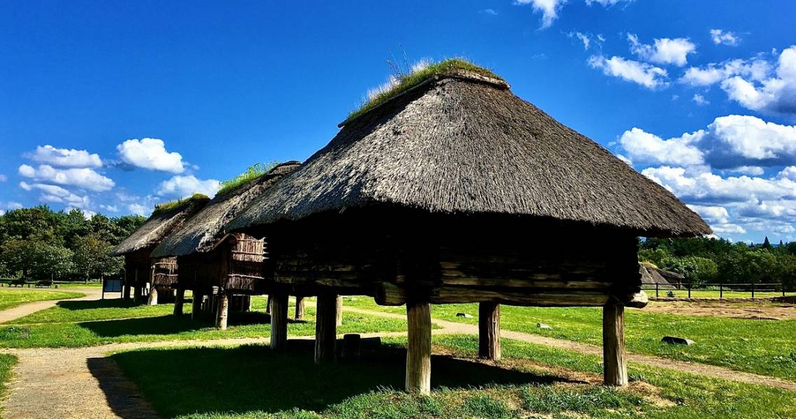 Alte Fundstätten im Sannai Maruyama-Freiluftmuseum.