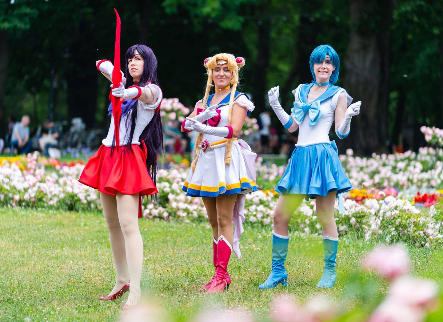 "Sailor Moon"-Cosplayer während des Internationalen Comic-Salons in Erlangen 2022.